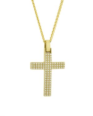 Χρυσός Γυναικείος Σταυρός Διπλής Όψεως Κ14 (061660)