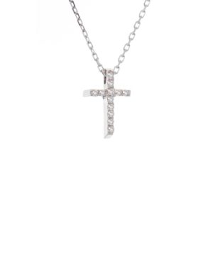 Γυναικείος Σταυρός Κ18 με Διαμάντια (047338)