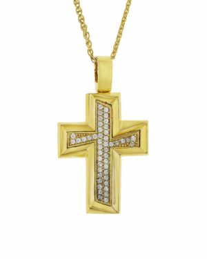 Χρυσός Γυναικείος Σταυρός Κ14 (074284)