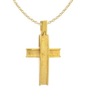 Χρυσός Ανδρικός Σταυρός Κ14 (052172)