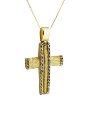 Χρυσός Γυναικείος Σταυρός Κ14 (098560)