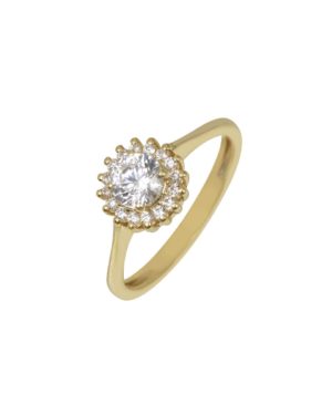 Χρυσό Δαχτυλίδι Ροζέτα Κ9 (088702)