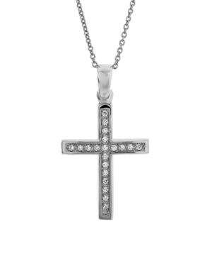 Λευκόχρυσος Γυναικείος Σταυρός Κ14 (063822)
