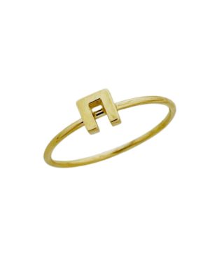Χρυσό Δαχτυλίδι με Μονόγραμμα Π Κ14 (096240)