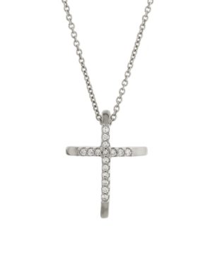 Λευκόχρυσος Γυναικείος Σταυρός Κ14 (063921)
