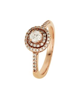 Ροζ Χρυσό Δαχτυλίδι Ροζέτα Κ14 (061262)