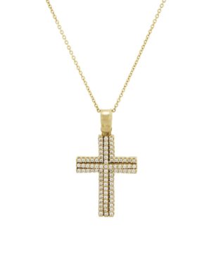 Χρυσός Γυναικείος Σταυρός Κ14 (075753)