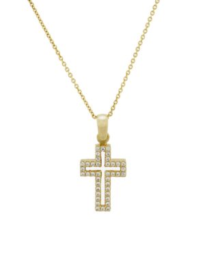Χρυσός Γυναικείος Σταυρός Κ14 (022469)