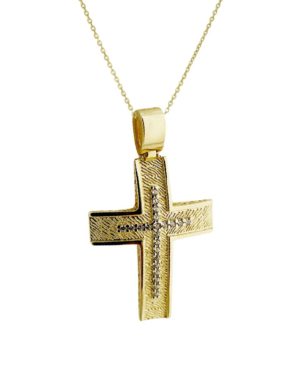 Χρυσός Γυναικείος Σταυρός Κ14 (098563)