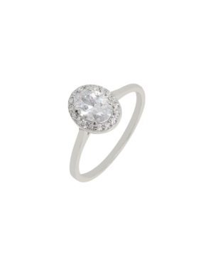 Λευκόχρυσο Δαχτυλίδι Ροζέτα Κ14 (078229)