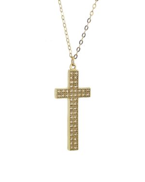 Χρυσός Γυναικείος Σταυρός με Αλυσίδα Κ9 (099962)