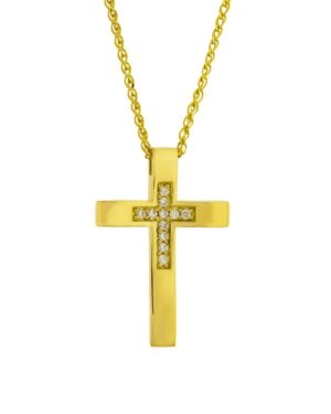 Χρυσός Γυναικείος Σταυρός Κ18 (061756)