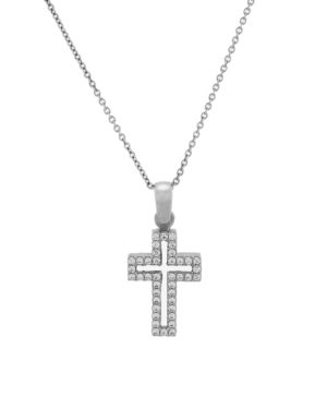 Λευκόχρυσος Γυναικείος Σταυρός Κ14 (075750)