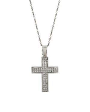 Λευκόχρυσος Γυναικείος Σταυρός Κ14 (063821)
