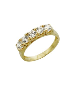 Χρυσό Μισόβερο Δαχτυλίδι Κ14 (098712)