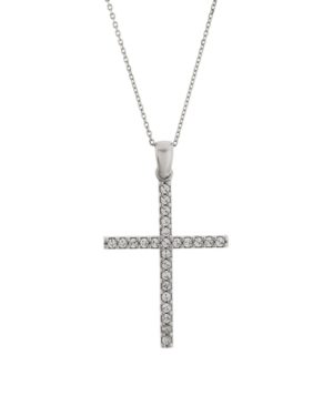 Λευκόχρυσος Γυναικείος Σταυρός Κ14 (063823)