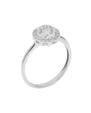 Λευκόχρυσο Δαχτυλίδι Ροζέτα Κ18 (031083)
