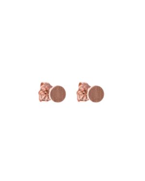 Ροζ Χρυσά Παιδικά Σκουλαρίκια Κ9 (038623)