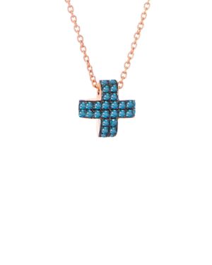 Γυναικείος Σταυρός Κ18 με Διαμάντια (029731)