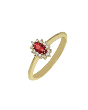 Χρυσό Δαχτυλίδι Ροζέτα Κ9 (102059)