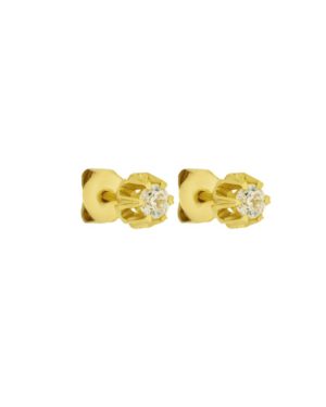 Χρυσά Μονόπετρα Σκουλαρίκια Κ14 (061436)