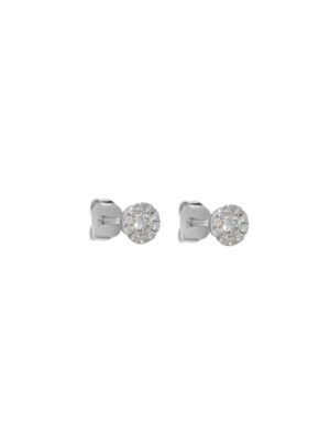 Σκουλαρίκια Ροζέτες με Διαμάντια Κ18 (0473509)