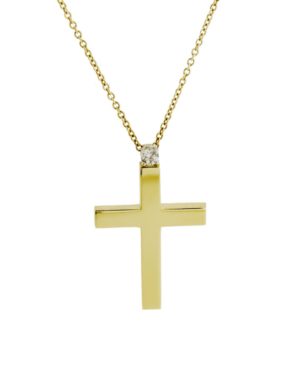 Χρυσός Γυναικείος Σταυρός Κ14 (080205)