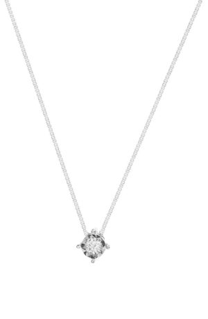 Λευκόχρυσο Μενταγιόν με Διαμάντι Κ18 (0474959)
