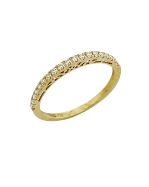 Χρυσό Μισόβερο Δαχτυλίδι με Διαμάντια Κ18 (097140)