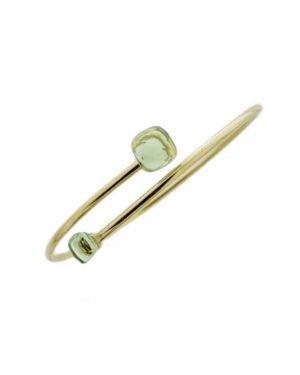 Χρυσή Χειροπέδα με Green Amethyst Κ14 (091198)