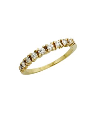 Χρυσό Μισόβερο Δαχτυλίδι με Διαμάντια Κ18 (097151)