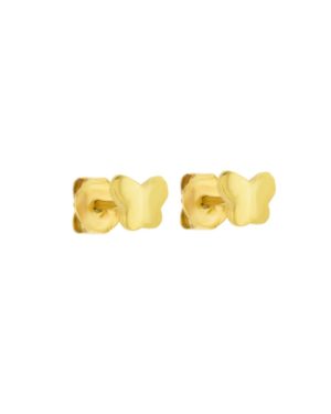 Χρυσά Σκουλαρίκια Πεταλούδες Κ9 (062254)