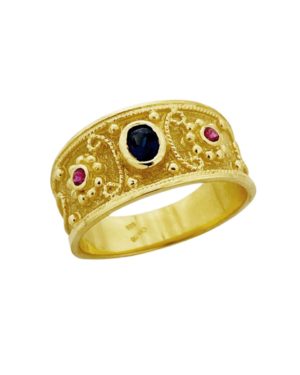 Χρυσό Δαχτυλίδι σε Βυζαντινό Στυλ Κ14 (104256)