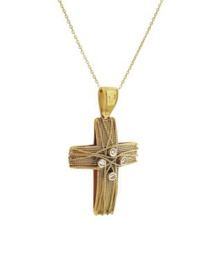 Χρυσός Γυναικείος Σταυρός Κ14 (104950)