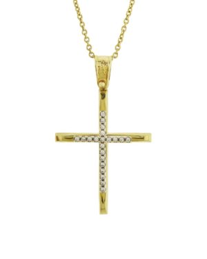 Χρυσός Γυναικείος Σταυρός Κ14 (063739)