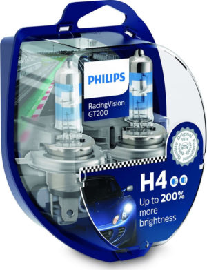 Philips H4 Racing Vision GT200 12V 55W 2τμχ