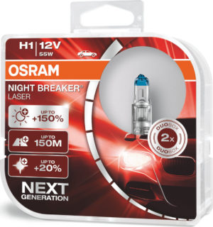 Osram H1 Night Breaker Laser +150% 12V 2τμχ