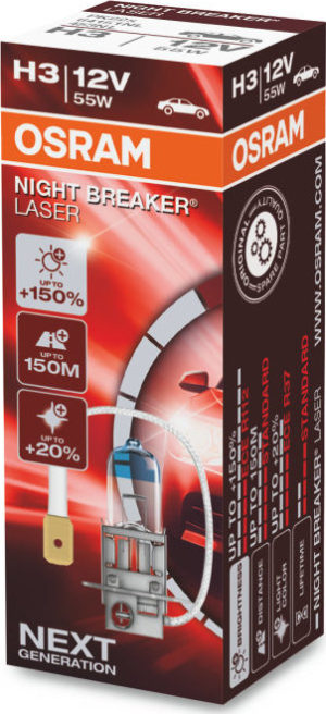 Osram H3 Night Breaker Laser +150% 12V 1τμχ