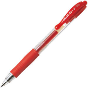 Στυλό Pilot G-2 Gel Κόκκινο 0.5mm με κουμπί και Grip