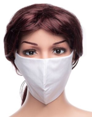 Υφασμάτινη Μάσκα Προστασίας Πολλαπλών Χρήσεων Λευκή Αδιάβροχη