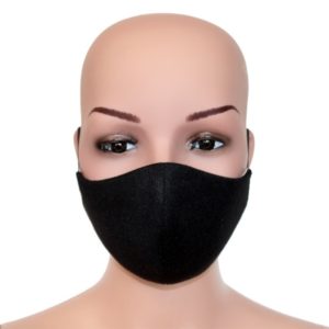 Υφασμάτινη Μάσκα Προστασίας Πολλαπλών Χρήσεων Μαύρη Αδιάβροχη