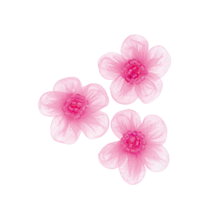 Υφασμάτινο λουλούδι ροζ σκούρο χρώμα 2εκ, 20τμχ.