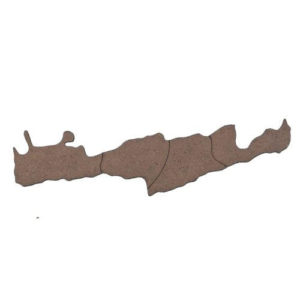 Ξύλινο διακοσμητικό Κρήτη σε φυσικό σκούρο χρώμα 5x1εκ, 20τμχ.