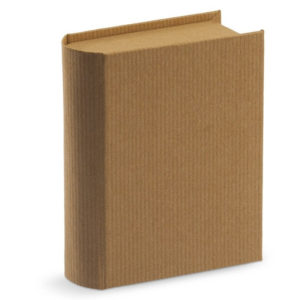 Κουτί σε σχήμα βιβλίου σε χρώμα κράφτ 3,8x10x12,7εκ.