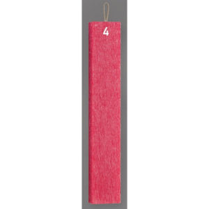 Αρωματική πασχαλινή λαμπάδα κερί πλακέ κόκκινο 29εκ.