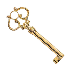 Κλειδί μεταλλικό για diy γούρια, χρυσό 3Χ7εκ, 5τμχ.