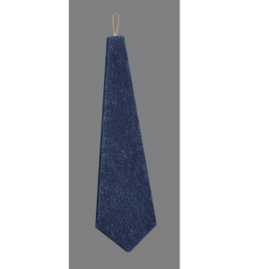 Αρωματική πασχαλινή λαμπάδα κερί πλακέ μπλε σκούρο γραβάτα 27εκ.