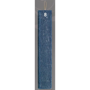Αρωματική πασχαλινή λαμπάδα κερί πλακέ μπλε σκούρο 20εκ.