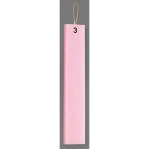 Αρωματική πασχαλινή λαμπάδα κερί πλακέ ροζ 20εκ.