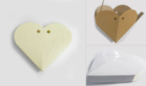 Χάρτινο κουτάκι σε σχήμα καρδιάς 10,2x9,3x1,6εκ,12τμχ.